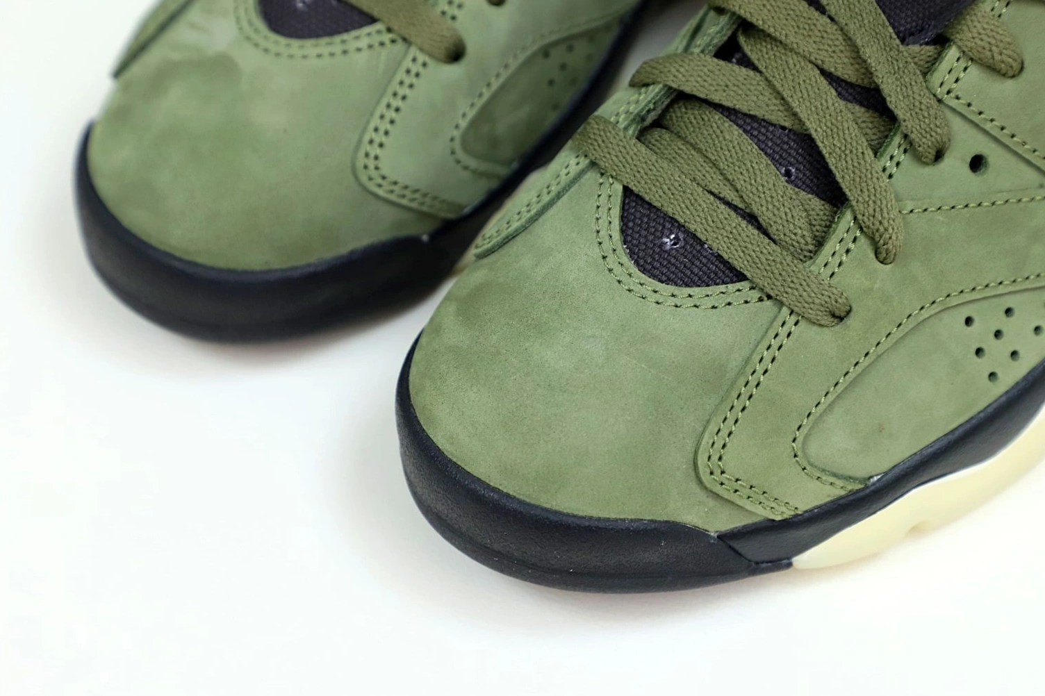 Affordable Kimikick SCOTT TRAVIS RETRO AIR X 6 'OLIVE' 1983 JORDAN 1225